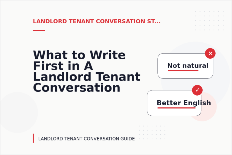What to Write First in A Landlord Tenant Conversation What to Write First in A Landlord Tenant Conversation
