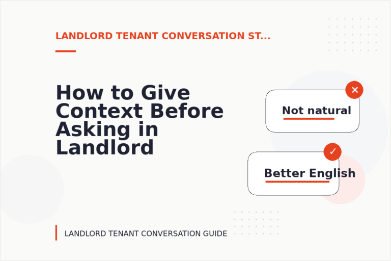 How to Give Context Before Asking in Landlord Tenant Conversation English How to Give Context Before Asking in Landlord Tenant Conversation English