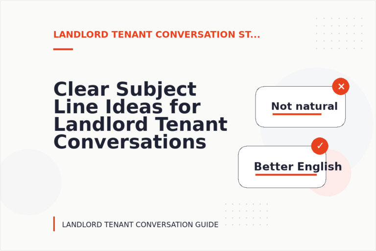 Clear Subject Line Ideas for Landlord Tenant Conversations Clear Subject Line Ideas for Landlord Tenant Conversations