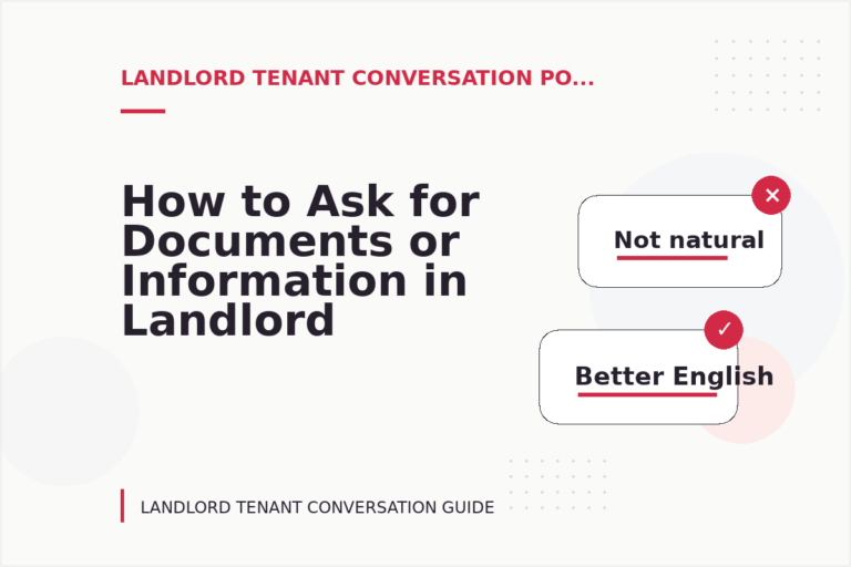 How to Ask for Documents or Information in Landlord Tenant Conversation English How to Ask for Documents or Information in Landlord Tenant Conversation English