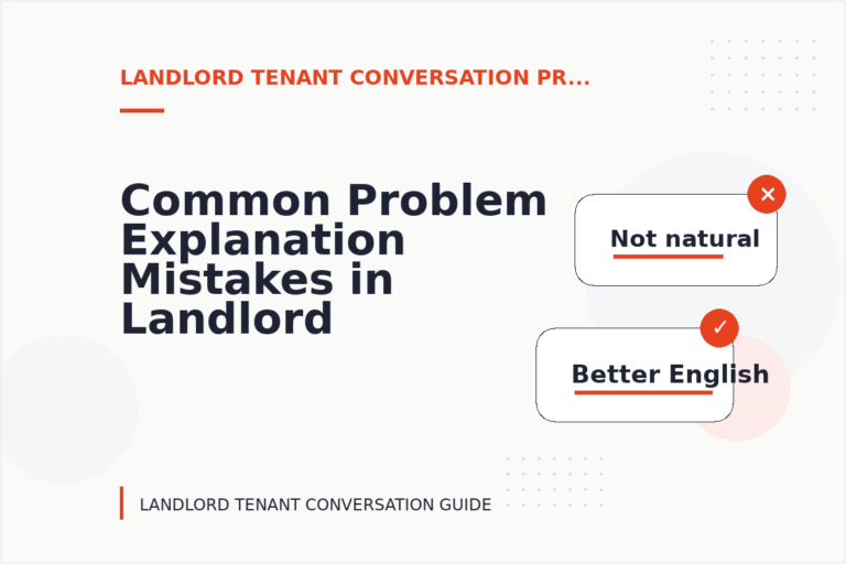 Common Problem Explanation Mistakes in Landlord Tenant Conversation English Common Problem Explanation Mistakes in Landlord Tenant Conversation English