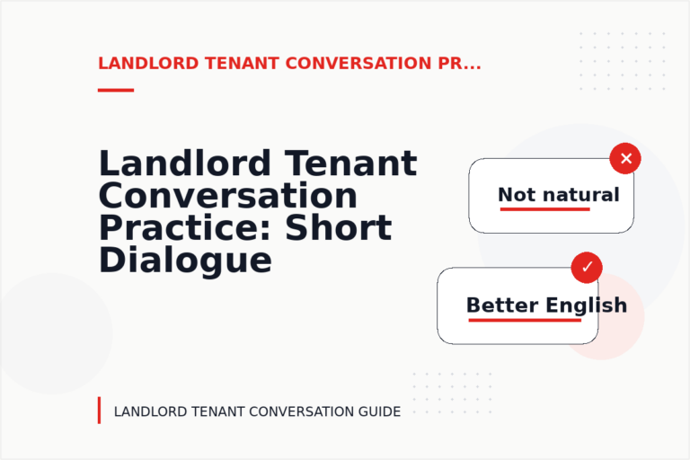 Landlord Tenant Conversation Practice: Short Dialogue Examples Landlord Tenant Conversation Practice: Short Dialogue Examples