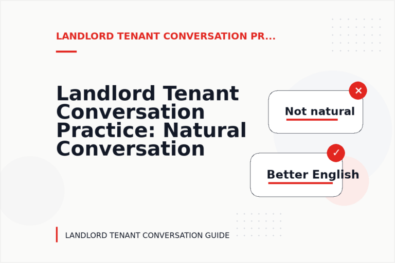 Landlord Tenant Conversation Practice: Natural Conversation Lines Landlord Tenant Conversation Practice: Natural Conversation Lines