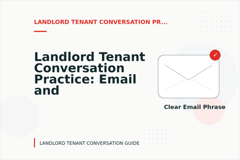 Landlord Tenant Conversation Practice: Email and Message Examples Landlord Tenant Conversation Practice: Email and Message Examples